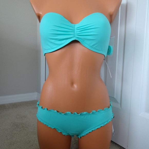Sundazed Other - Sundazed NWT 2 Pc Bae Aqua Bandeau Bikini Set